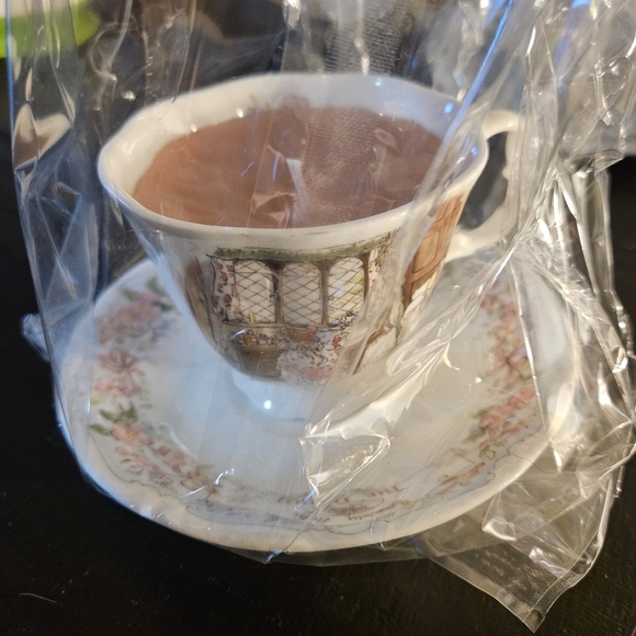 Other - Charming Floral Teacup and Saucer Set